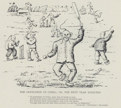 Les Gentilshommes de Chine, ou la prochaine équipe attendue (lithographie) - Australian School