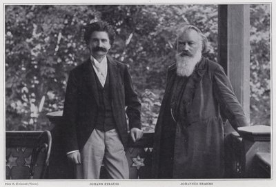 Compositeurs Johann Strauss le Jeune et Johannes Brahms, Vienne - Austrian Photographer