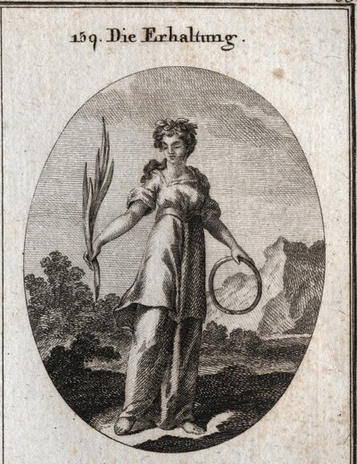 Allégorie de la conservation. La branche de cèdre est incorruptible mais est aussi l