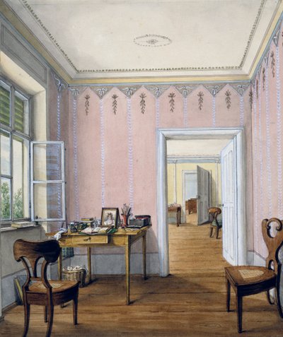 Intérieur de style Biedermeier, vers 1840, Autriche - Austrian School