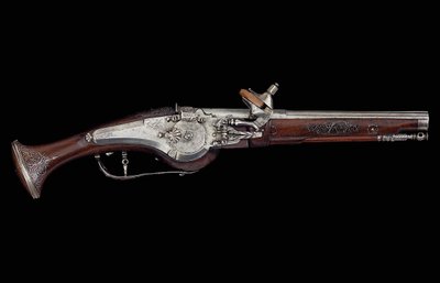 Pistolet carinthien (Ferlach) avec mécanisme à rouet incorporant un système de sécurité automatique interne, vers 1650 - Austrian School