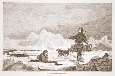 Le Dr Repes tombe à travers la glace, 1876 - Austrian School
