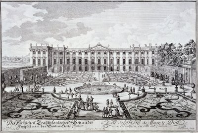 Façade du jardin du palais du prince de Trauthson, Vienne vers 1719 - Austrian School