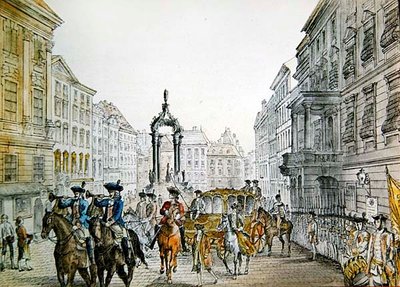 Cortège impérial dans le Graben, Vienne, début du 19e siècle - Austrian School