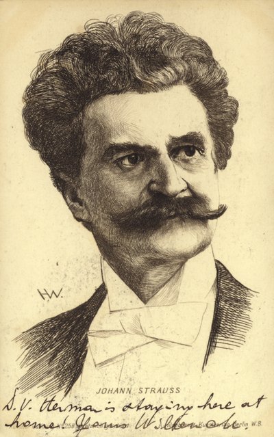 Portrait de Johann Strauss II - Austrian School