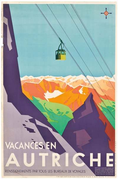 Affiche publicitaire pour les vacances en Autriche - Austrian School