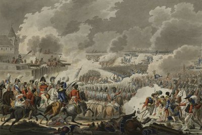 La bataille de Waterloo, 18 juin 1815, publiée par Artaria et Co, vers 1820 (eau-forte en couleur) - Austrian School