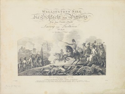 Page de titre de la Victoire de Wellington, Op. 91, publié par S.A. Steiner & Comp., Vienne - Austrian School