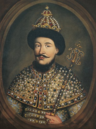 Portrait du tsar Alexis I Mikhaïlovitch de Russie 1629-1676, années 1670 - Austrian master