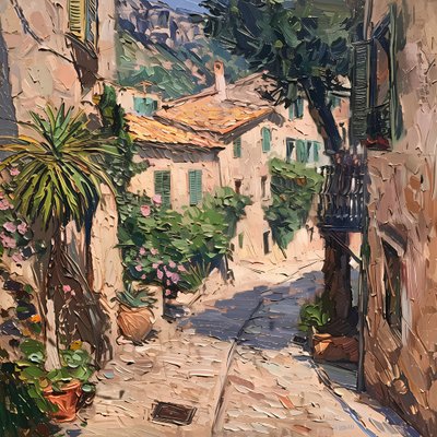 Une rue de village pleine de charme - Avanesova Elena