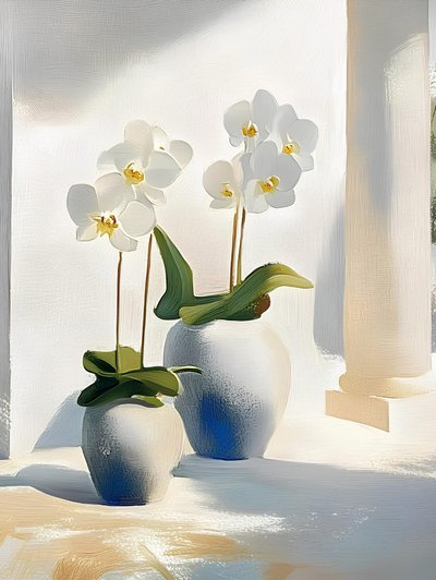 Élégantes orchidées blanches - Avanesova Elena