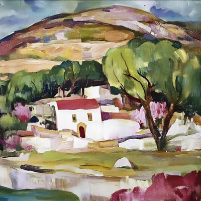 Maison à flanc de colline en Méditerranée - Avanesova Elena