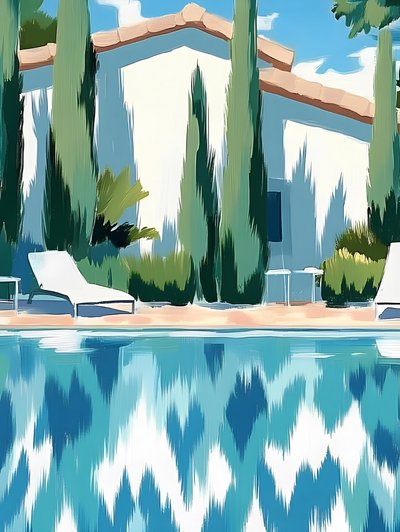 Réflexions au bord de la piscine - Avanesova Elena