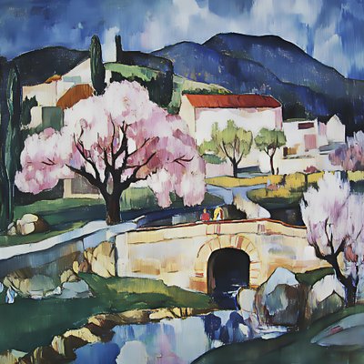 Fleurs du village au printemps - Avanesova Elena