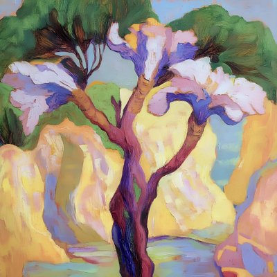Arbre abstrait aux couleurs vives - Avanesova Elena