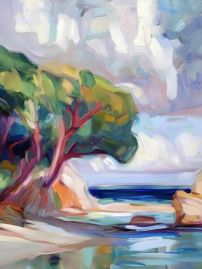 Des arbres côtiers aux couleurs vives - Avanesova Elena