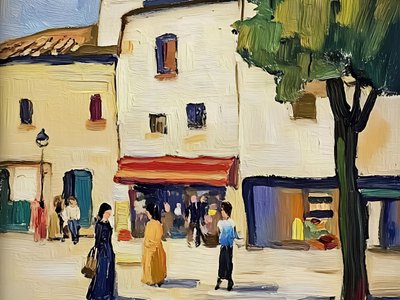Une scène de rue européenne pleine de vie - Avanesova Elena