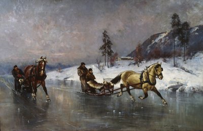 Balade en traîneau sur la glace - Axel Hjalmar Ender