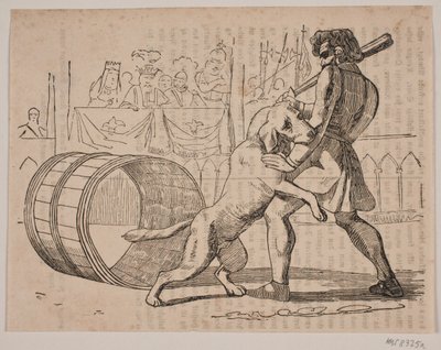 Le combat de Macaire avec le chien - Axel Theodor Kittendorff