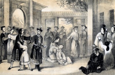 Le peuple chinois vendu comme esclaves par les Tartares, après leur conquête par Zinguis-Khan, 1847 - B Clayton