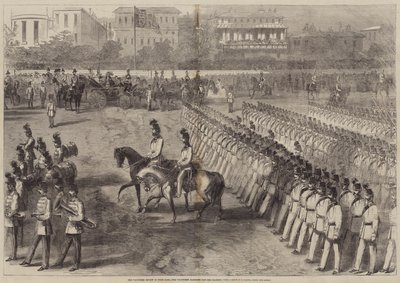 La revue des volontaires à Hyde Park, les volontaires défilant devant Sa Majesté - B. Clayton