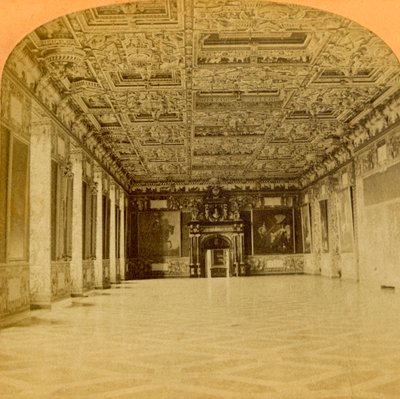 Salle des Chevaliers, Slot Frederiksborg, la plus belle du monde, Danemark, 1897 - B. W. Kilburn