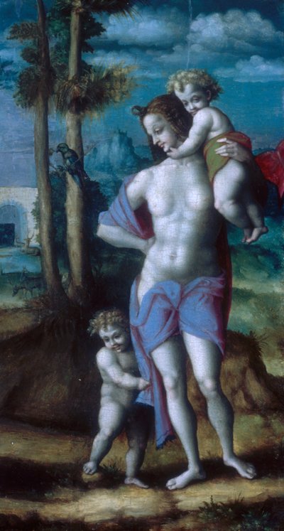 Ève avec Caïn et Abel - Bacchiacca