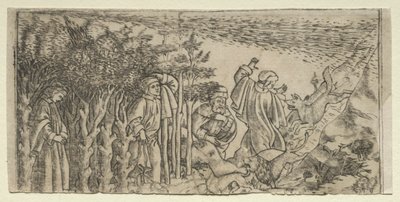 Dante perdu dans la forêt : Échappant et rencontrant Virgile, Chant I - Baccio Baldini