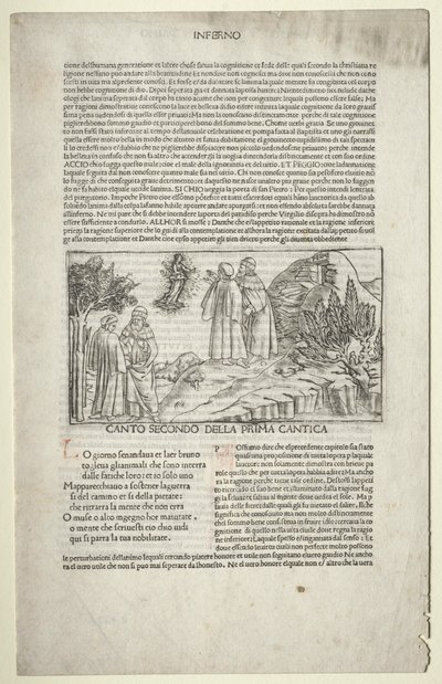 Dante et Virgile avec la vision de Béatrice, vers 1481-1485 - Baccio Baldini