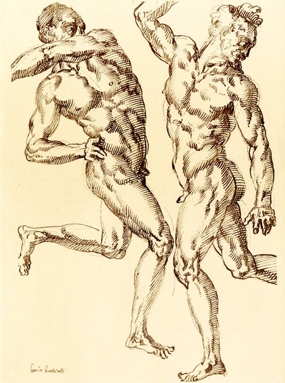 Deux études de nus masculins - Baccio Bandinelli