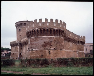 Art médiéval : vue du château du pape Jules II (Giulio) réalisé par l