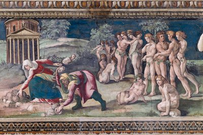 Deucalion et Pyrrha jetant des pierres - Baldassarre Peruzzi