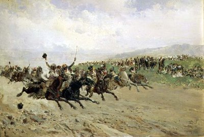 Andalousie : Course de chevaux à une foire, fin du XIXe siècle - Baldomero Calopre y Gimenez