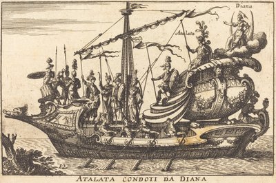 Atalata condoti da Diana - Balthasar Moncornet after Remigio Cantagallina