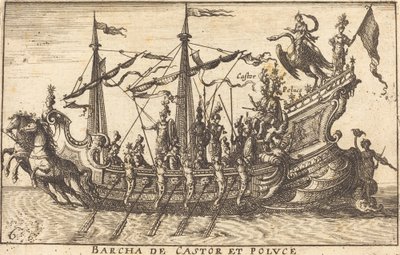 Barcha de Castor et Pollux - Balthasar Moncornet after Remigio Cantagallina