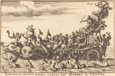 Barcha di musici rapra Clauco dio Marino e Tritoni - Balthasar Moncornet after Remigio Cantagallina