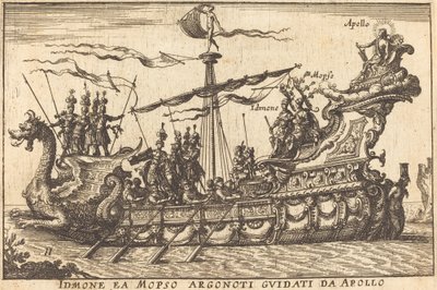 Idinone ea Mopso Argonoti guidati da Apollo - Balthasar Moncornet after Remigio Cantagallina