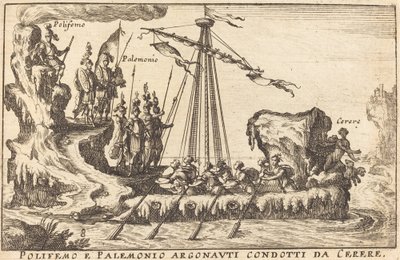 Polifemo e Palemonio Argonauti conduits par Cérès - Balthasar Moncornet after Remigio Cantagallina