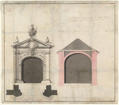 Conception pour une porte de ville à Trèves - Balthasar Neumann