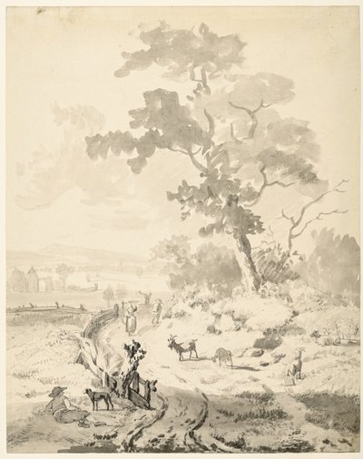 Paysage avec grand arbre - Balthasar Paul Ommeganck