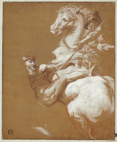 Combat entre cavalier et fantassin - Balthasar Permoser
