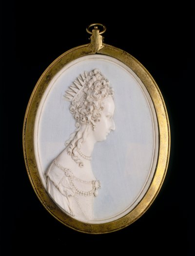 Médaillon en ivoire avec un portrait de Violante di Baviera - Balthasar Permoser