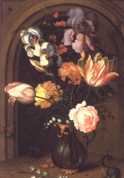 Nature morte de fleurs dans un vase - Balthasar van der Ast
