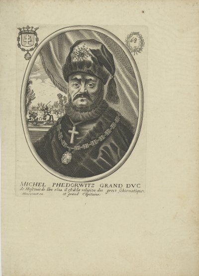 Portrait du Tsar Michel Ier Fiodorovitch de Russie 1596-1645, vers 1640-1650 - Balthazar Moncornet