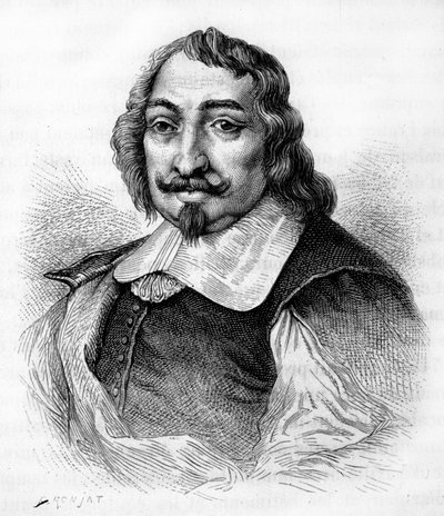 Samuel de Champlain, explorateur et colonisateur français (v. 1567-1635). Colonisateur du Canada. Gravure de 1830 d