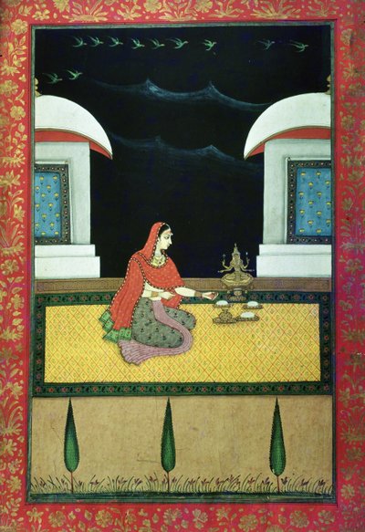 Femme assise sur un tapis, 1750 - Bangazi Ragini