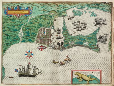 Carte de Carthagène - Baptista Boazio