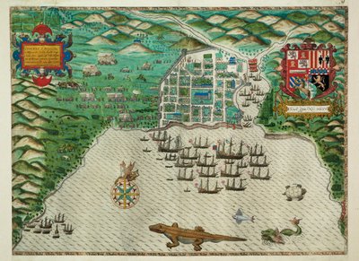 Carte de Saint-Domingue - Baptista Boazio