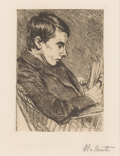 Portrait de H.W. Mouton avec un livre - Barbara Elisabeth van Houten (signed by artist)