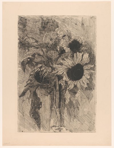 Tournesols dans un vase - Barbara Elisabeth van Houten (signed by artist)